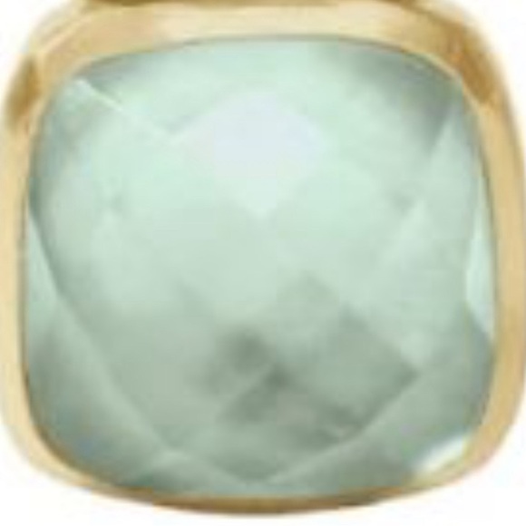 JULIE VOS • Aquitaine Iridescent Aquamarine Blue Double Drop Faceted Earrings - Picture 7 of 8